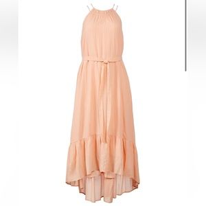 Loft Small Maxi Dress Peach Orange